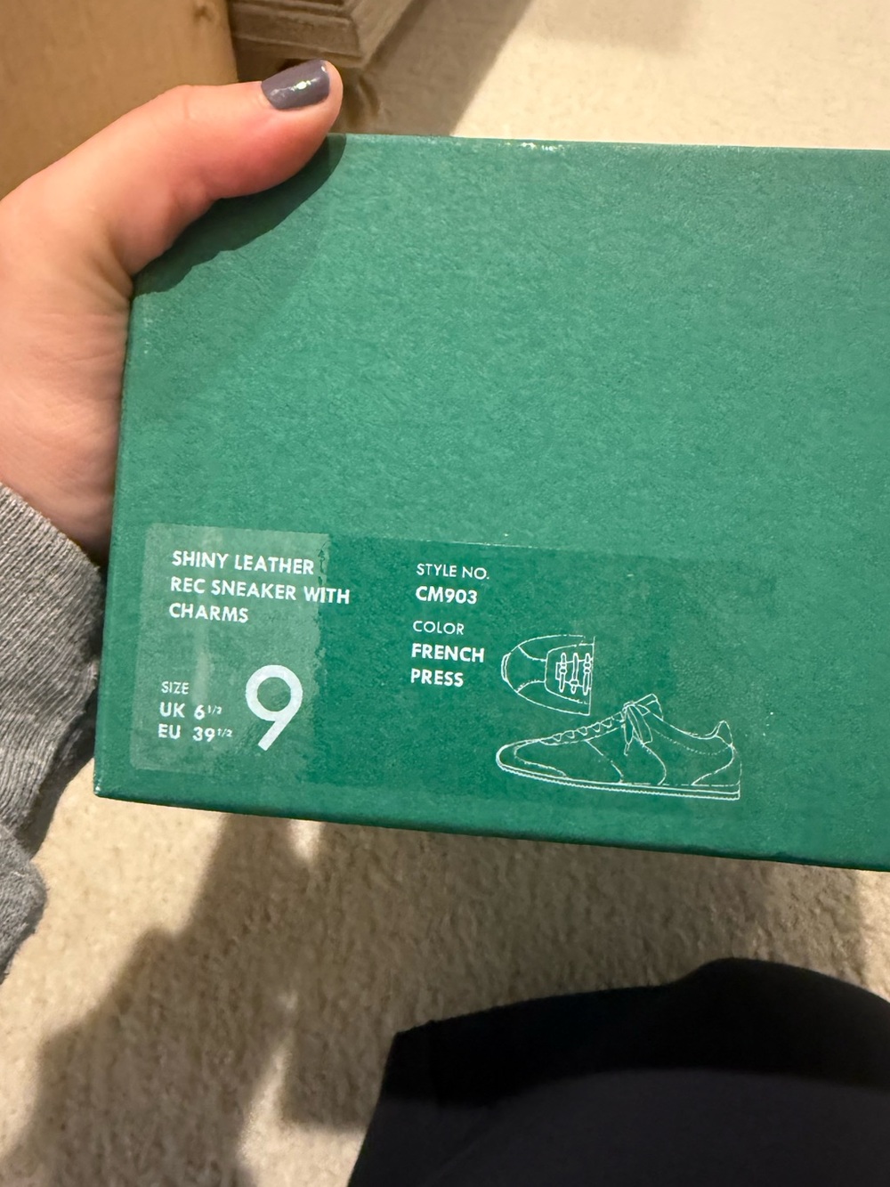 NEW J Crew Rec Leather Sneakers - Picture 5 of 6